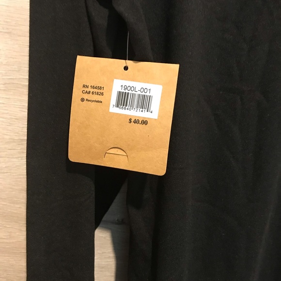 NWT Just Cozy Tunic Top Black 4 Way Stretch - Picture 4 of 8